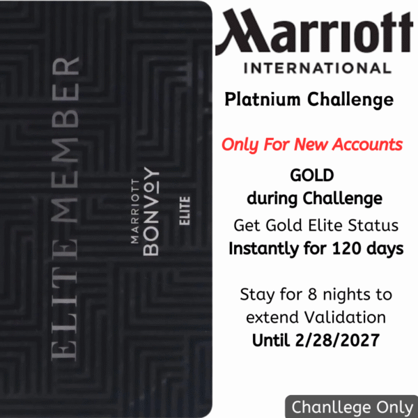 Marriott Platinum Challenge-Get Platinum Status in 8 Nights, Gold Status During the Challenge
