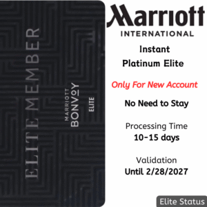 Instant Marriott Platinum Elite Status - Valid Until 2/2027