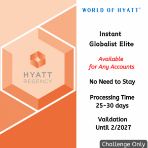 Instant Hyatt Globalist Elite Status - Valid Until 2/2027